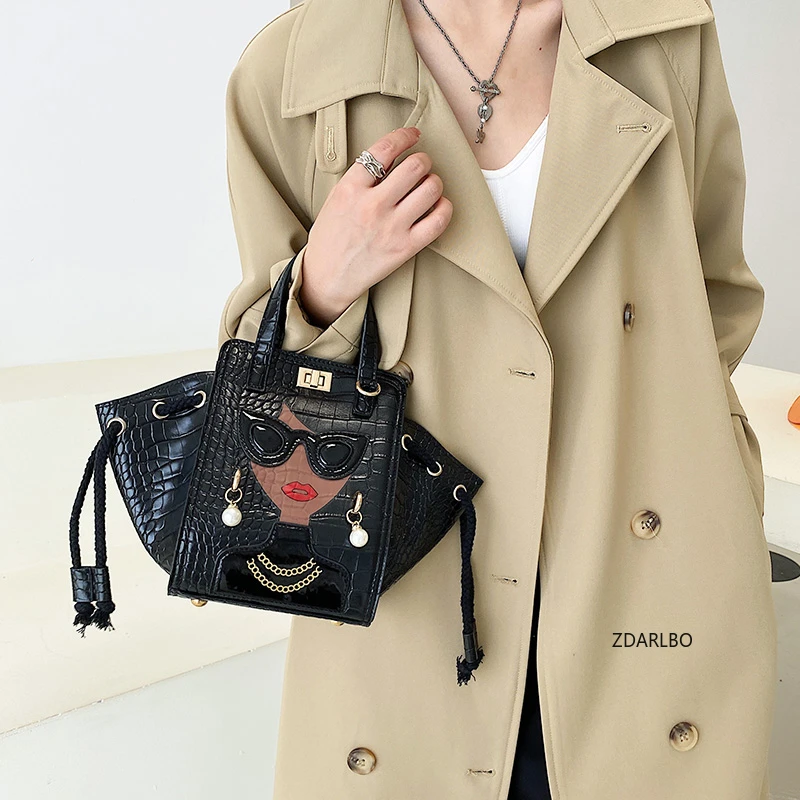 Designer Brand Handbag High Quality Shoulder Bag for Women 2022 Pearl Purses Crossbody Bags Luxury Satchel Cartoon Girl Tote Bag