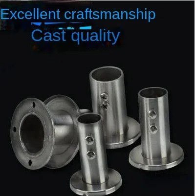 

2Pcs 201 304 Stainless Steel 60mm 80mm High Tall Flange Holder Bracket Closet Rod Wall Floor 19mm 22mm 25mm 32mm Tube