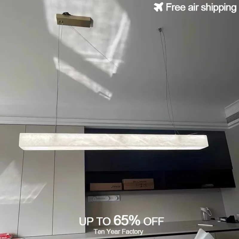 الإسبانية الطبيعية إطار طويل البرونزية الفضة الاكريليك قلادة الإضاءة قابل للتعديل لغرفة المعيشة الداخلية تركيبات ديكور المنزل #1