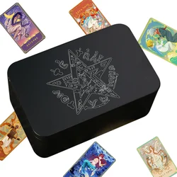 Tarot Deck Box Iron Tarot Organizer Box Portable Tarot Card Holder Box For Tarot Cards And Game Cards