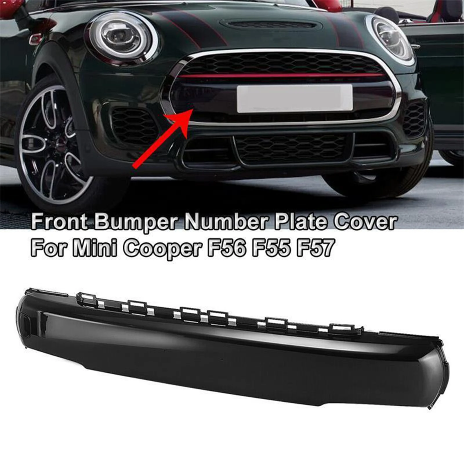 Front Bumper Trim Scratch Resistant Bumper Protector Strips 51117337791 Replaces Compatible For Cooper 2013-2019 F55 F56 F57