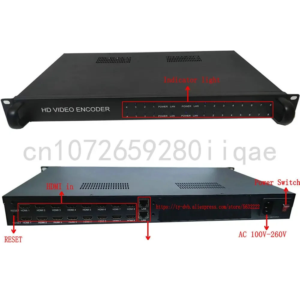 16-channel H264/H265 HD Encoder 1920X1080P HDMI To IP (RTMP/RTSP/HTTP TS/HTTP FLV/HLS/SRT/UDP Multicast/SRT/RTP) Webcast Push St