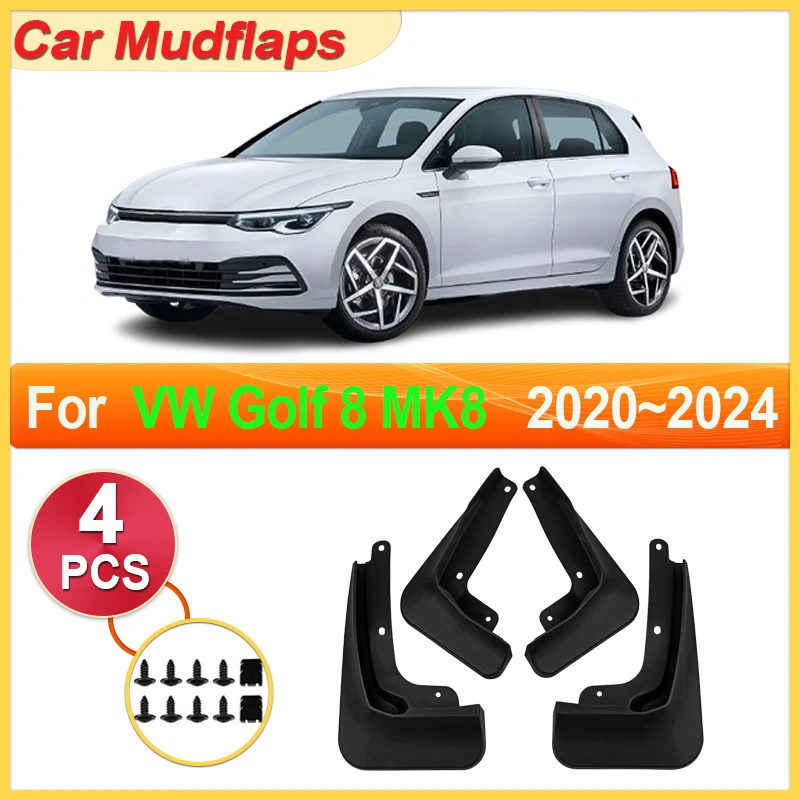 

For Volkswagen VW Golf 8 MK8 2020~2024 Car Mudguards Parts Mudflaps Tool Splashs Fenders Flare Cover Guards Auto Mud Accessories