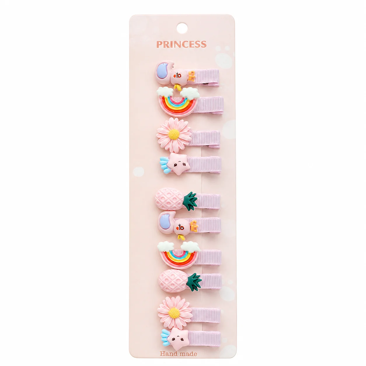 Cute Cartoon Duckbill Hair Clips 10pcs Soft Fabric Wrapped Alligator Barrette Set For Toddlers Girls Hair Styling Accessory view 6