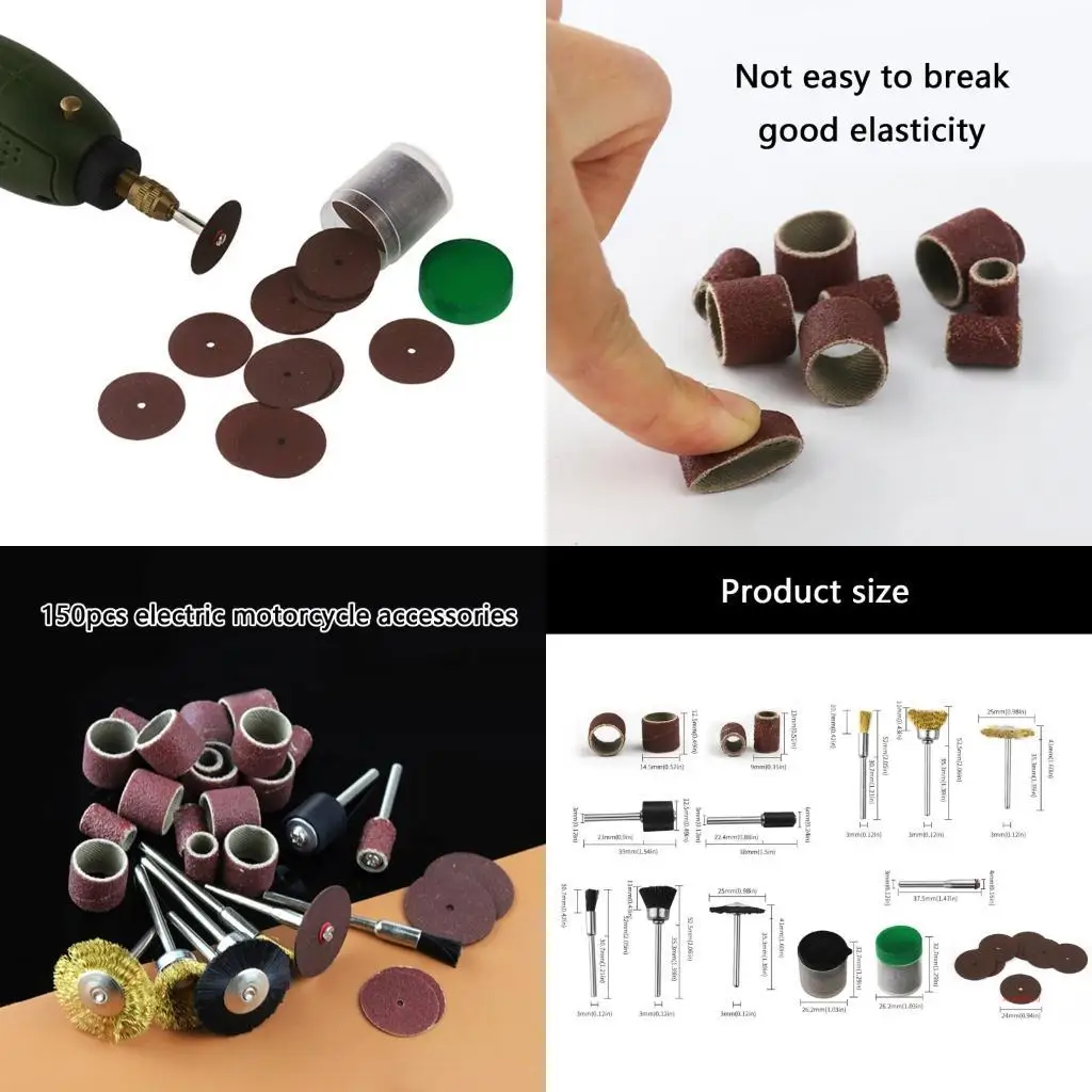 

652F Multiple Abrasive Brushes Resin Cut Off Disc Professional Sanding Tool For Crafts