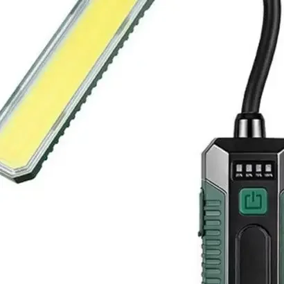 USB Rechargeable Magnetic Work Light 360 Degree Bendable Hose COB Lamp With Dual Modes For Camping Fishing Repair Tool
