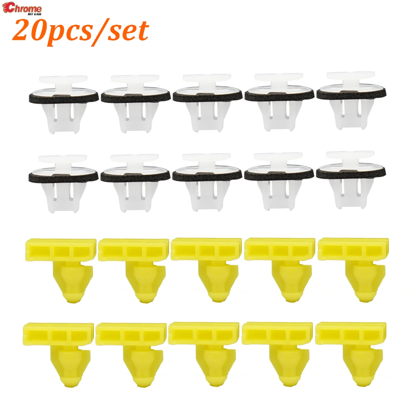 20x Wheel Arch Trim Clips Set Front Rear Side Wing Surround For Nissan Juke X-Trail Murano 76847-JG00A 76882-JG10A  Auto Bumper