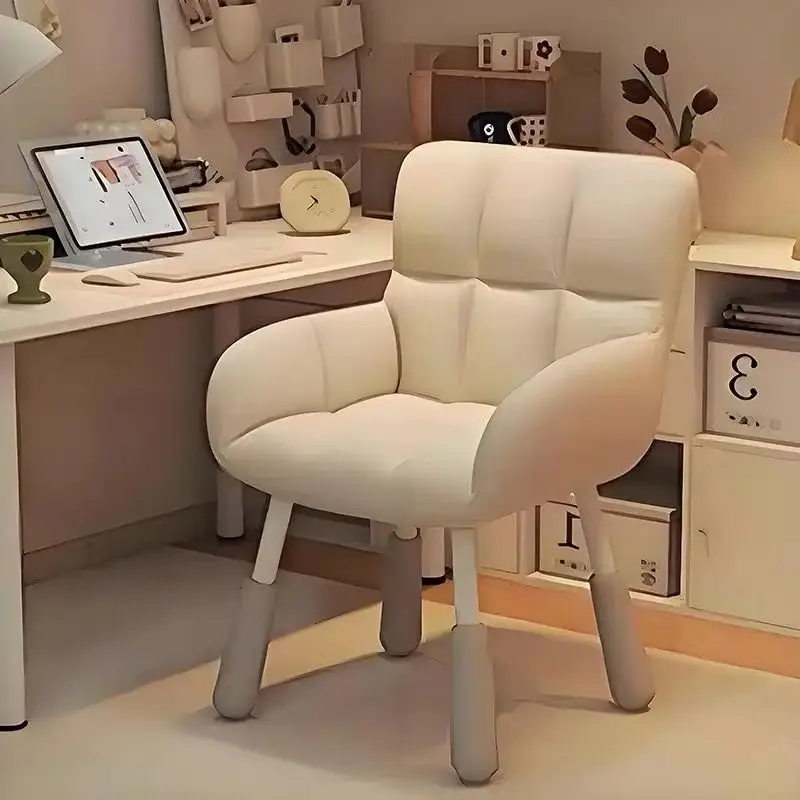 

Удобный офисный стул из бархатной ткани, многоцелевой стул с подъемной спинкой для гостиной, спальни, общежития, макияжа