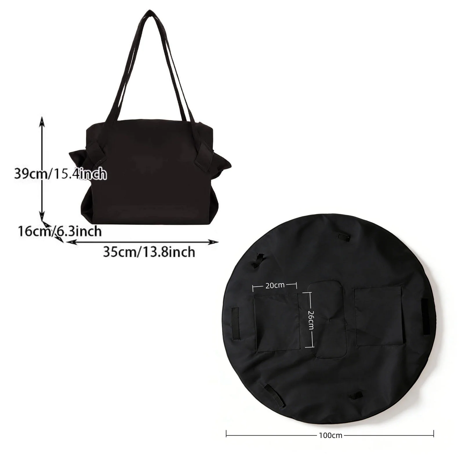 Outdoor Camping Large-Capacity Crossbody Bag Wear-Resistant Lightweight Commuting Versatile Tote Shoulder Bag