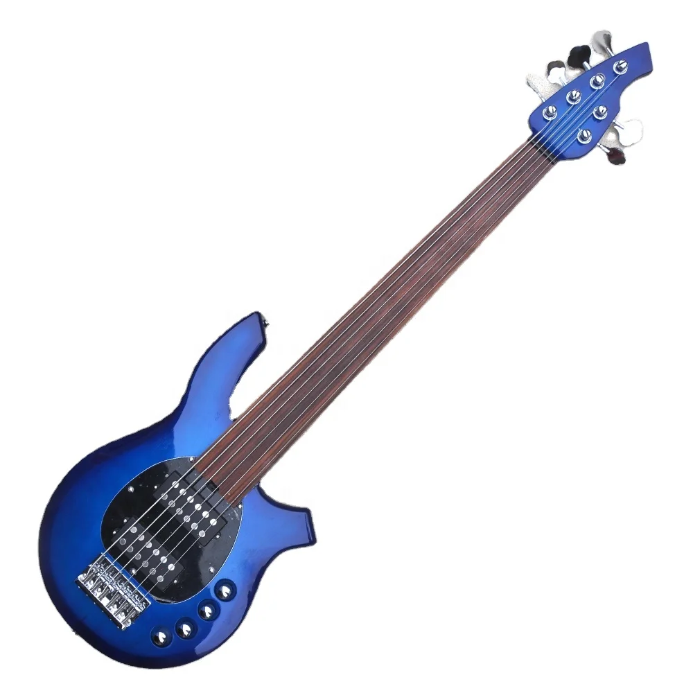 Flyoung Musical Instruments Bass Guitar 6 Strings Electric Bass Guitar Fretless Bass Guitar