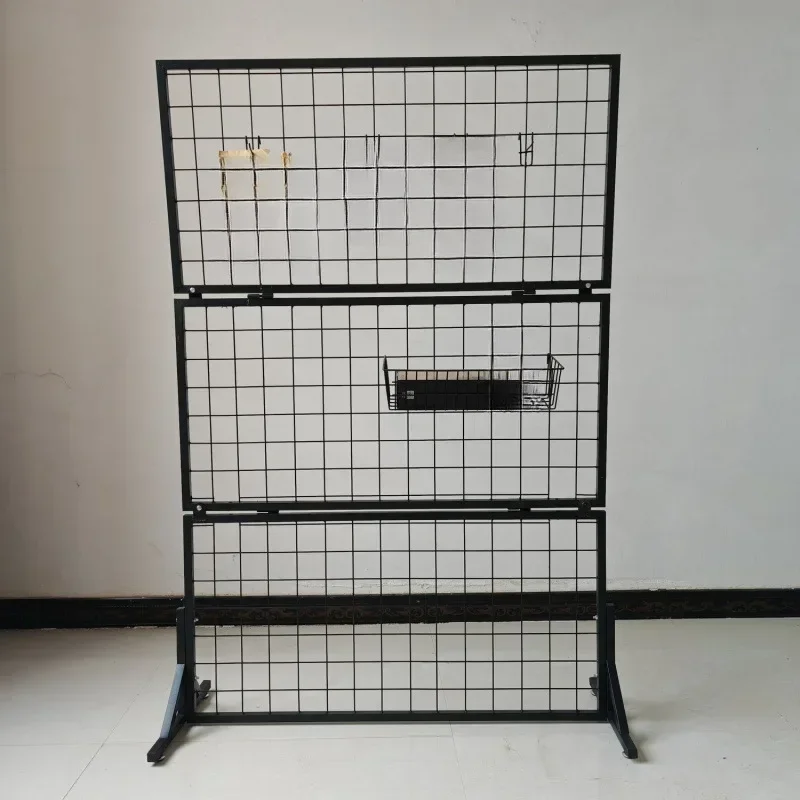 Folding Grid Rack, Simple Stall Storage Rack, Portable Floor Stall Display Rack, Outdoor Exhibition Jewelry Rackn29