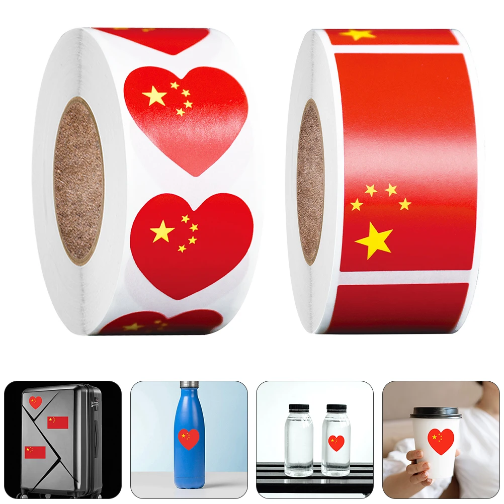 6 Rolls Rectangle Stickers Self Adhesive Decorative Labels for Cards Envelope Album Party Gift Adhesive Label Crafts