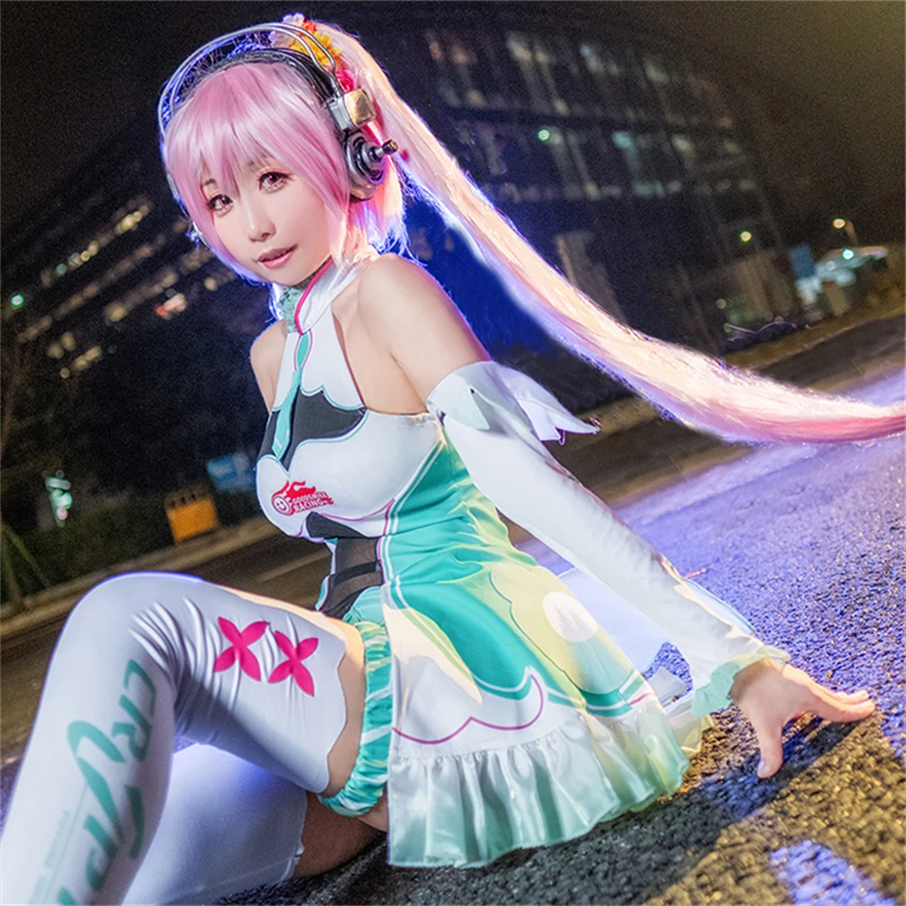 VOCALOID 2017 Racing Mikku Cosplay Christmas Outfits Costumes Mikuu Cosplay Dress Clothes Cosplay Costume
