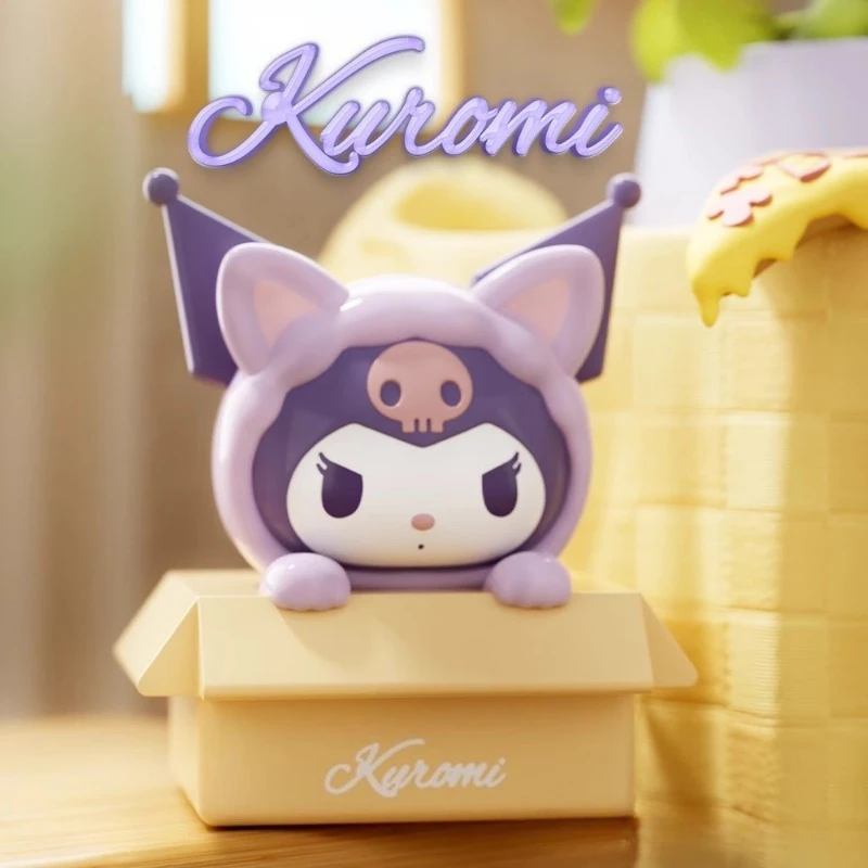 Figurine d'action de chat élégante, Statue de dessin animé Kawaii, ornement de bureau, cadeau