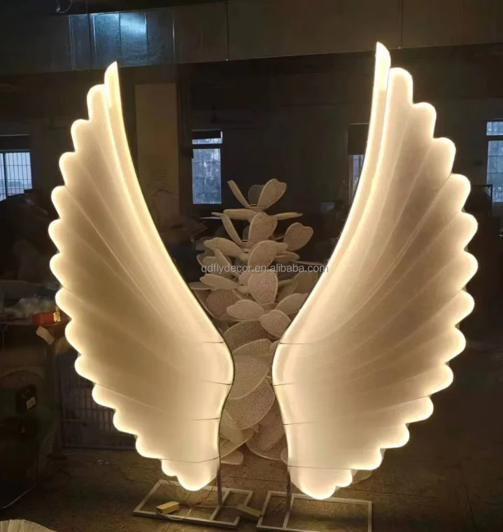 Hot Sale Wedding Party Decoration Angel Wings Glowing Wings Stage Party Decoration Background