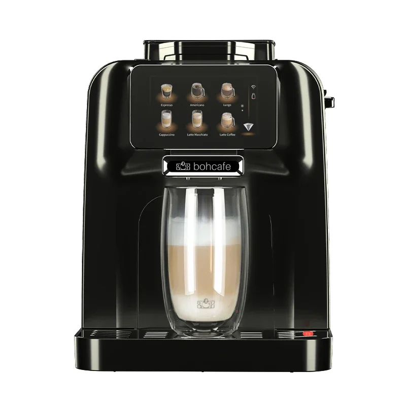 

new style Coffee Machine with TUYA & Milk Cooler & 11 kinds of drinks Classic Black