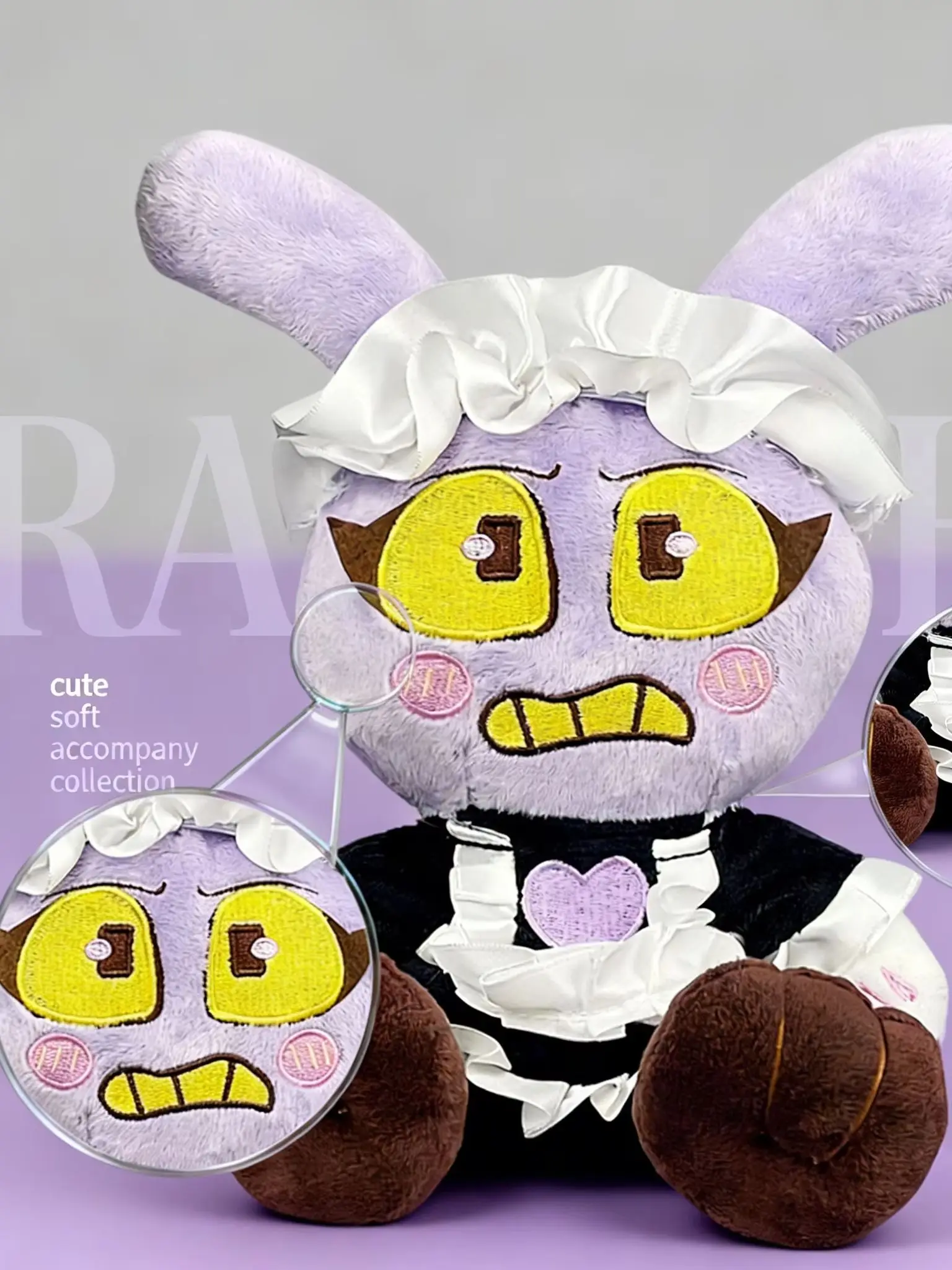 Novo Brinquedo de Pelúcia Coelho Roxo Estilo Anime 2026, Boneca de Pelúcia Macia Colecionável para Adultos e Crianças, Presente de Aniversário e Decoração