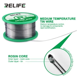 RL-440 Original Mechanic Rosin Core Solder Wire 0.3mm 0.4mm 0.5mm 0.6mm 40g Low Melting Point Soldering Tin BGA Welding Tools