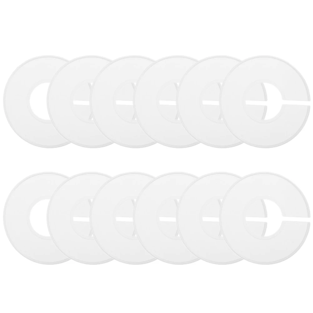 

12Pcs White Plastic Clothes Size Dividers Round Hangers Separators for Clothing Rack Shelf Wardrobe Closet Organizers Pant