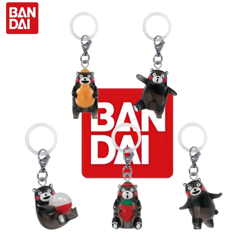 

Брелок Bandai Кумамон: миниатюрный медведь-талисман, игрушка-капсула Гашапон, милый кулон для сумки, декоративное украшение для рюкзака