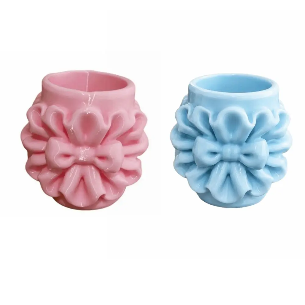 Stylish 3D Printed Makeup Brush Holder Bow Irregular Pencil Holder Multifunctional Storage Box Home Office