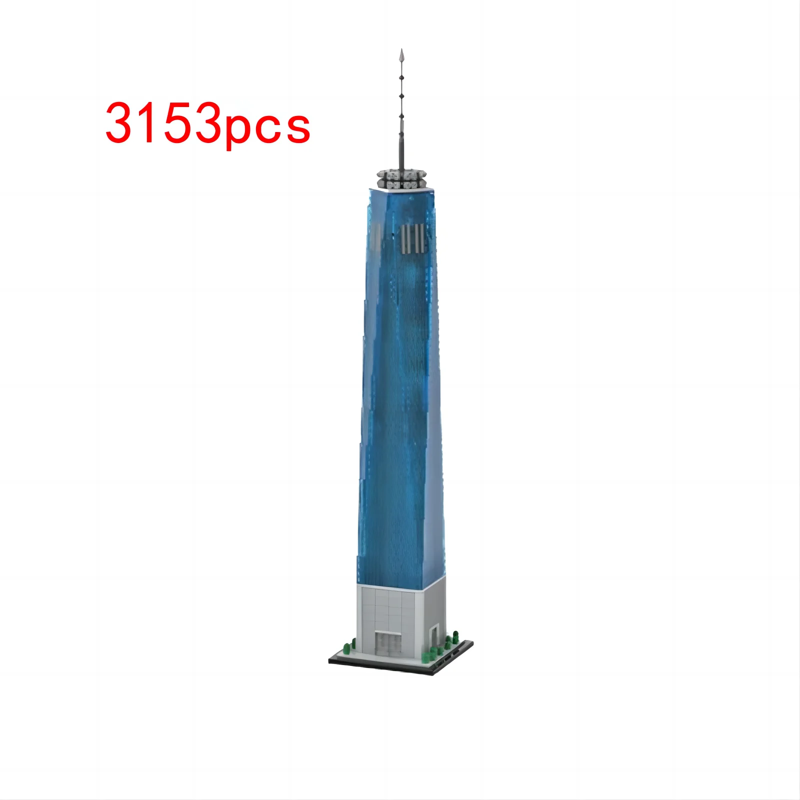 MOC-159549 World Trade Center Building 1:800 street view building small particle assembled building block toy model