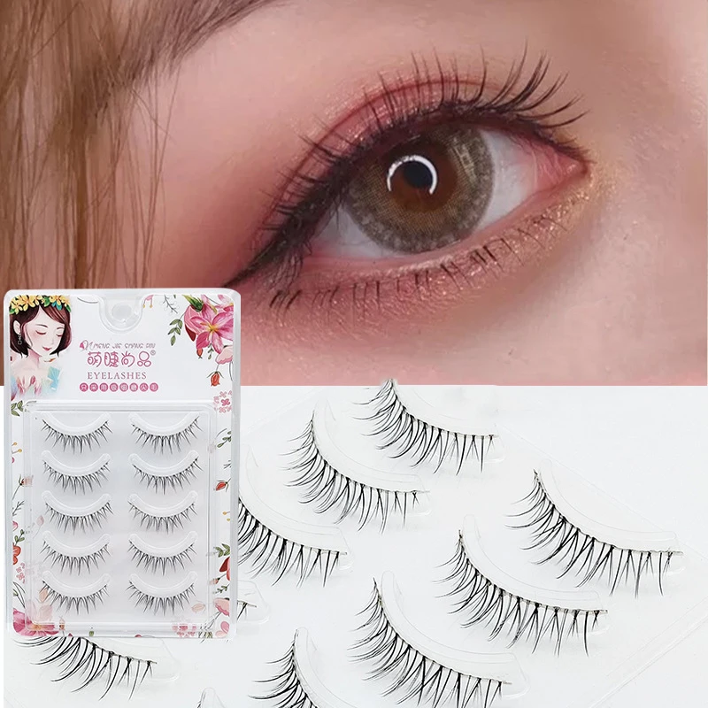 Corea ciglia finte Manga Lashes Full Strip Lashes Natural Lash Extension Cos Fairy Cross ciglia lunghe Wispy Long Big Eye