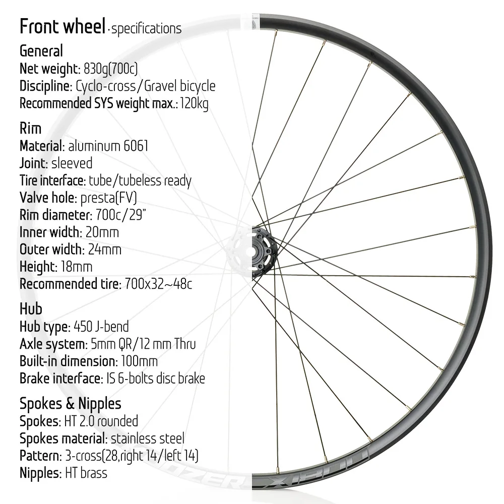 KOOZER CX1800 Gravel offroad Cycling wheel Aluminum alloy disc wheelset road tubeless ready wheel 700c 28H 100mm 135/142mm wheel