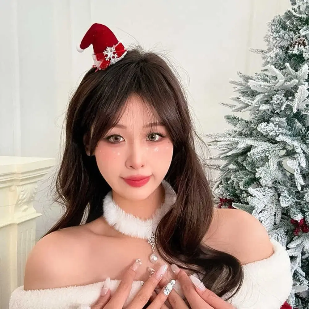 

Merry Christmas Decor Christmas Hat Hairpin Sequin Santa Claus Children Deer antler Hair Clip Gifts Korean Hair Accessories