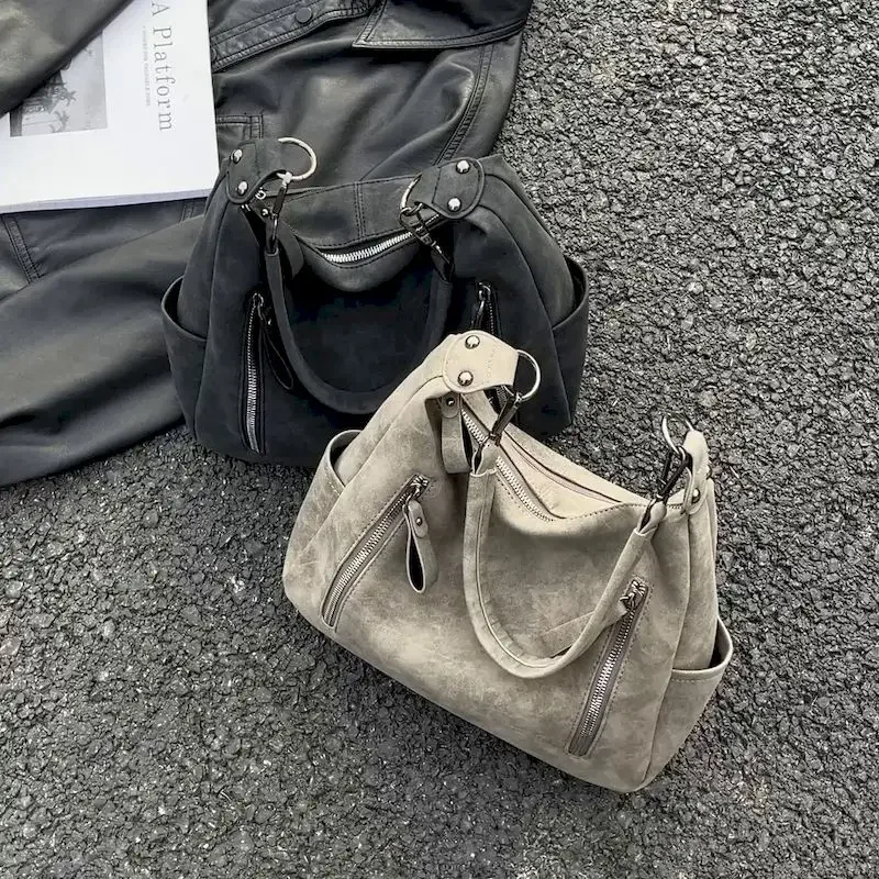 

Foufurieux Autumn Winter Tote Crossbody Bag Women Work Large Capacity Underarm Shoulder Bags Luxury Handbag Straps Adjustable