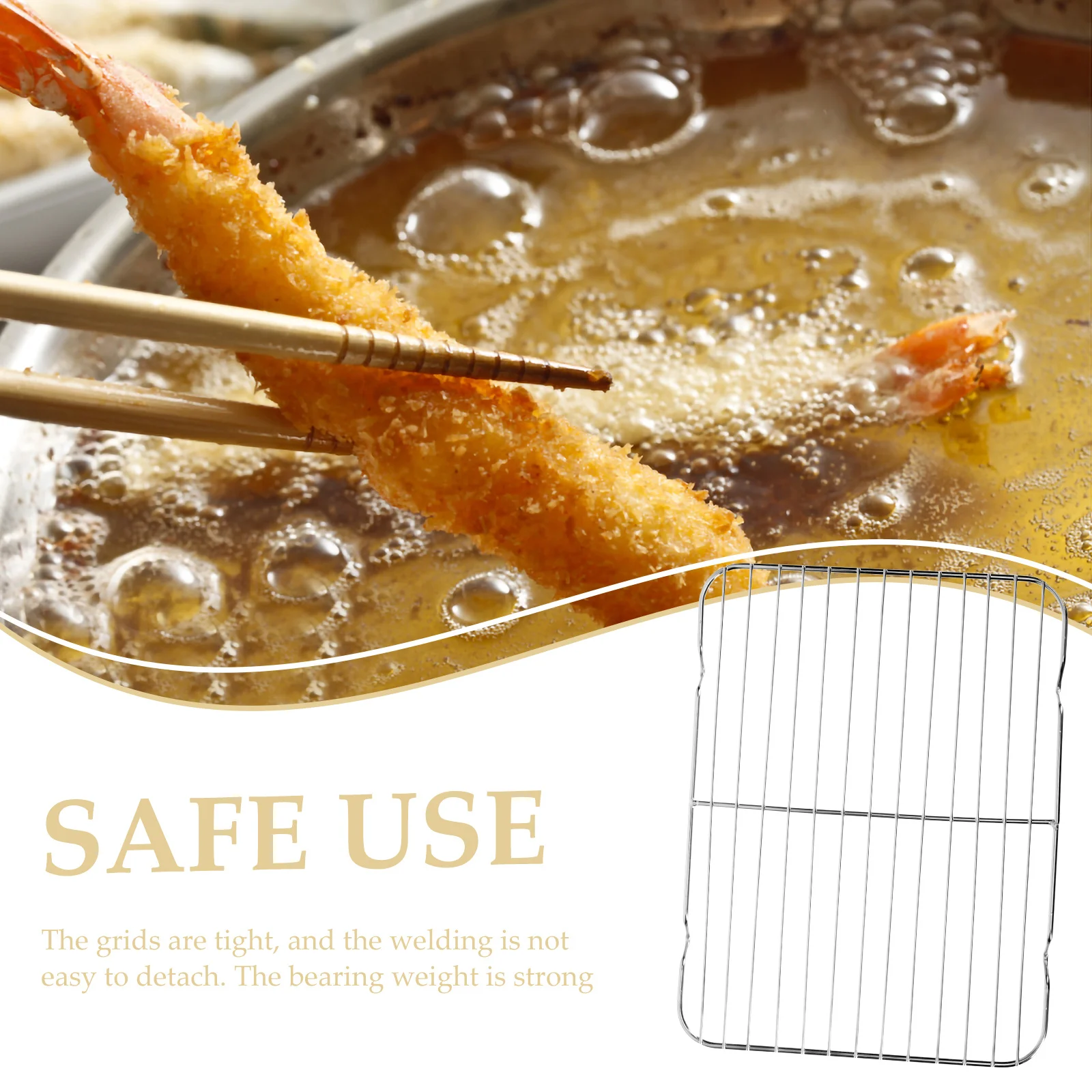 

Oil Control Strainer Plate Stainless Steel Frying Net For Fried Chicken Wings French Fries Drain Tool Kitchen Mesh Rack
