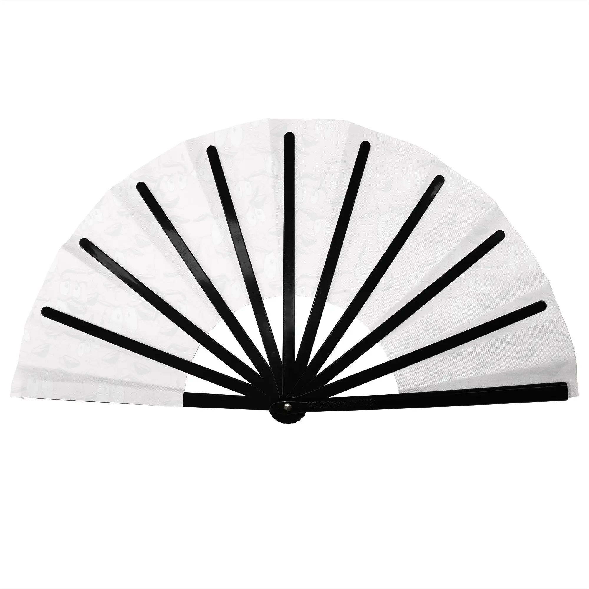 Courage The Cowardly Dog Folding Hand Fan Cartoon Courage Beagle Polyester Fabric Fan Funny Summer Accessory Decorative Fans