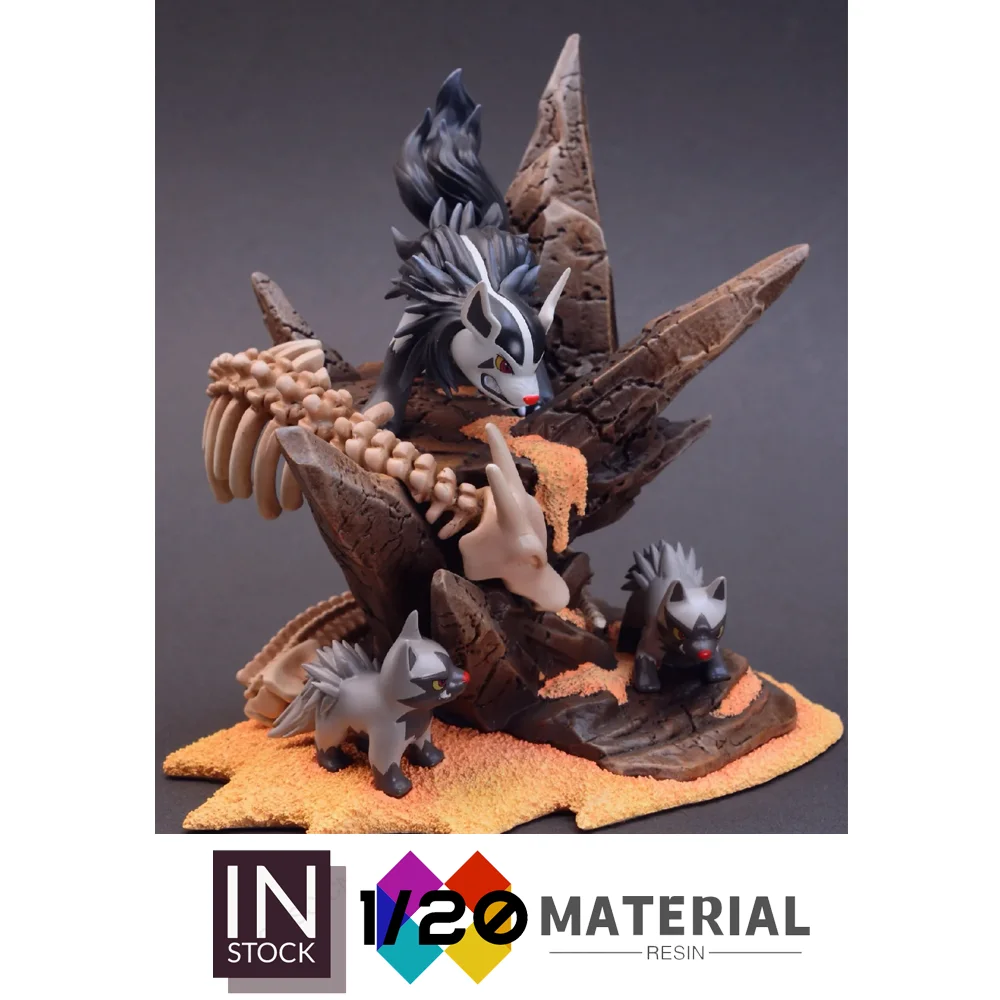 [En stock] Mundo de escala de PVC 1/20 [MINAMO] - Poochyena & Mightyena [Split RE-MENT]