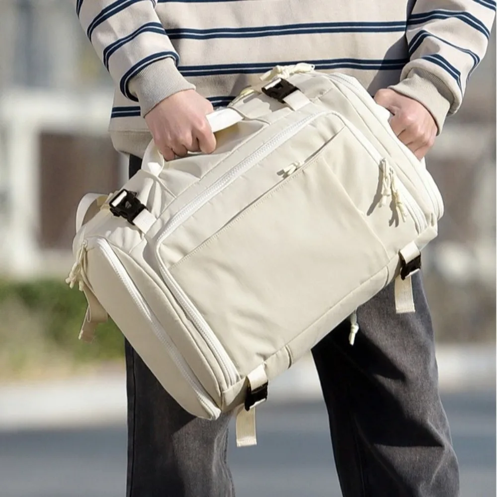 Laptop Bag Box Style Luggage Backpack Anti-Scratch Unisex Travel Backpack Scalable with Shoes Pack Cabin Daypack College