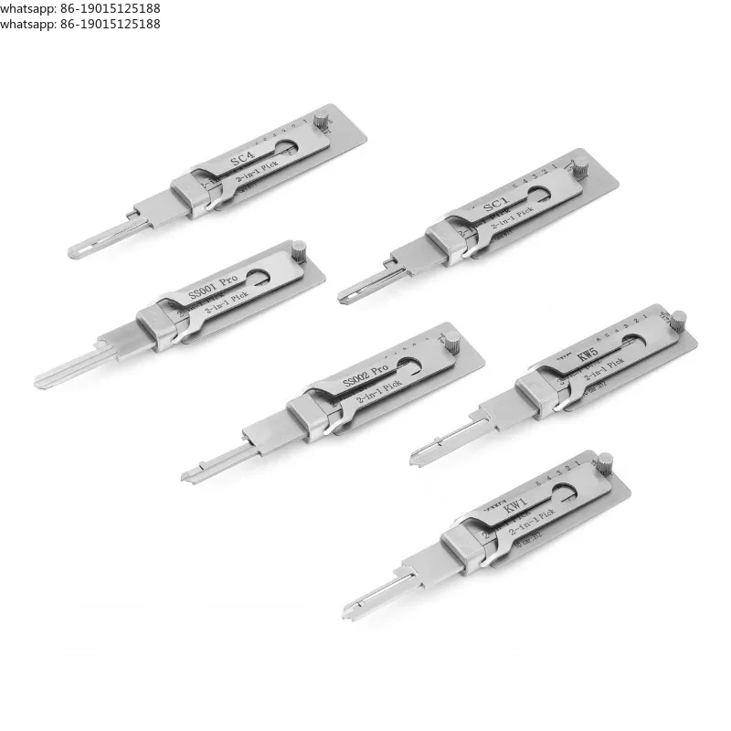 Pro Locksmith Tools for Door Locks,SS001 SS002 KW1  SC1 SC4  KW5 2 in 1 Lock Pick Tools,Home Lock Repair Kit