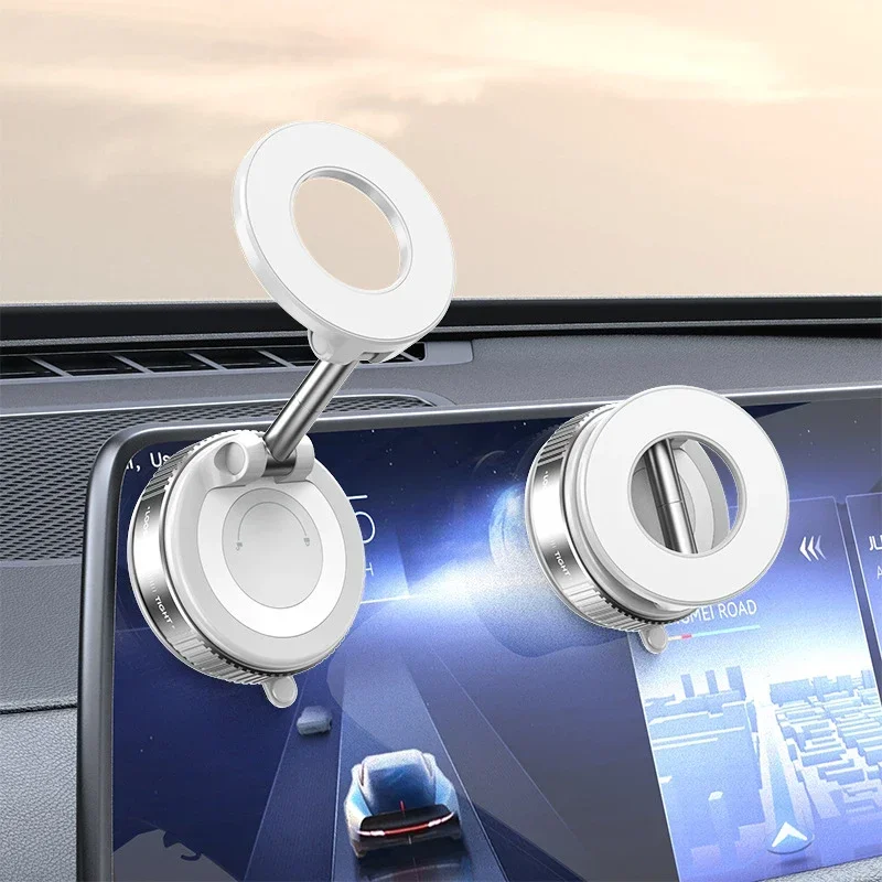 Vakuum-Magnet Autohalterung Verbesserte Version Mehrwinkel-Einstellung Starker Magnetischer Saugnapf Faltbare Auto-Navigations-Telefonhalterung – Detail 7