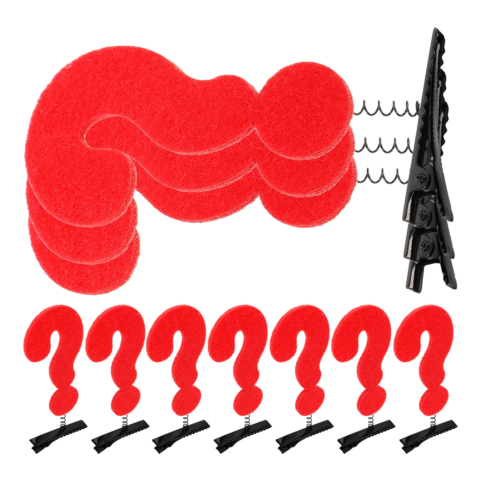 

10pcs Question Mark Clips For Cute Cartoon Barrettes Party Hair Accessories Decorative Snap Clips For Thin Hair