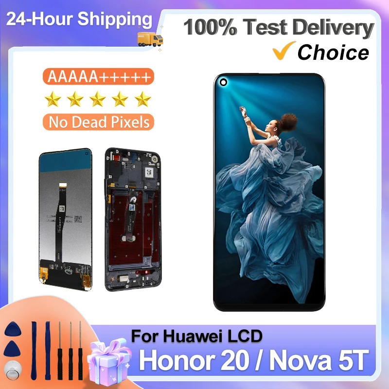 CHOICE For Huawei Honor 20 LCD Display For Huawei Nova 5T Touch Screen Digitizer For YAL-L21 YAL-L61A YAL-L71A LCD Replacement