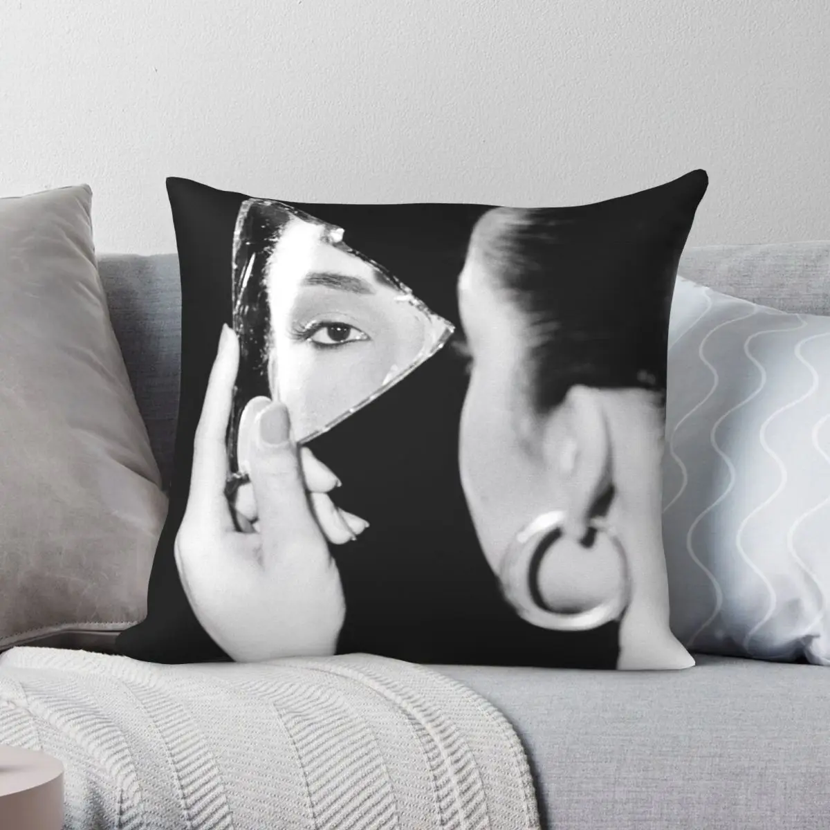 Sade In Mirror Pillowcase Polyester Linen Velvet Printed Zip Decor Throw Pillow Case Bed Cushion Cover 45x45