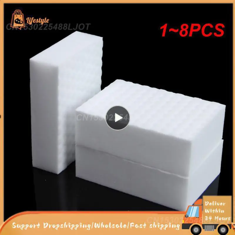 1~8PCS lot Melamine Sponge Sponge Eraser For Kitchen Office Bathroom Melamine Cleaner Cleaning Sponge 100X60X15MM