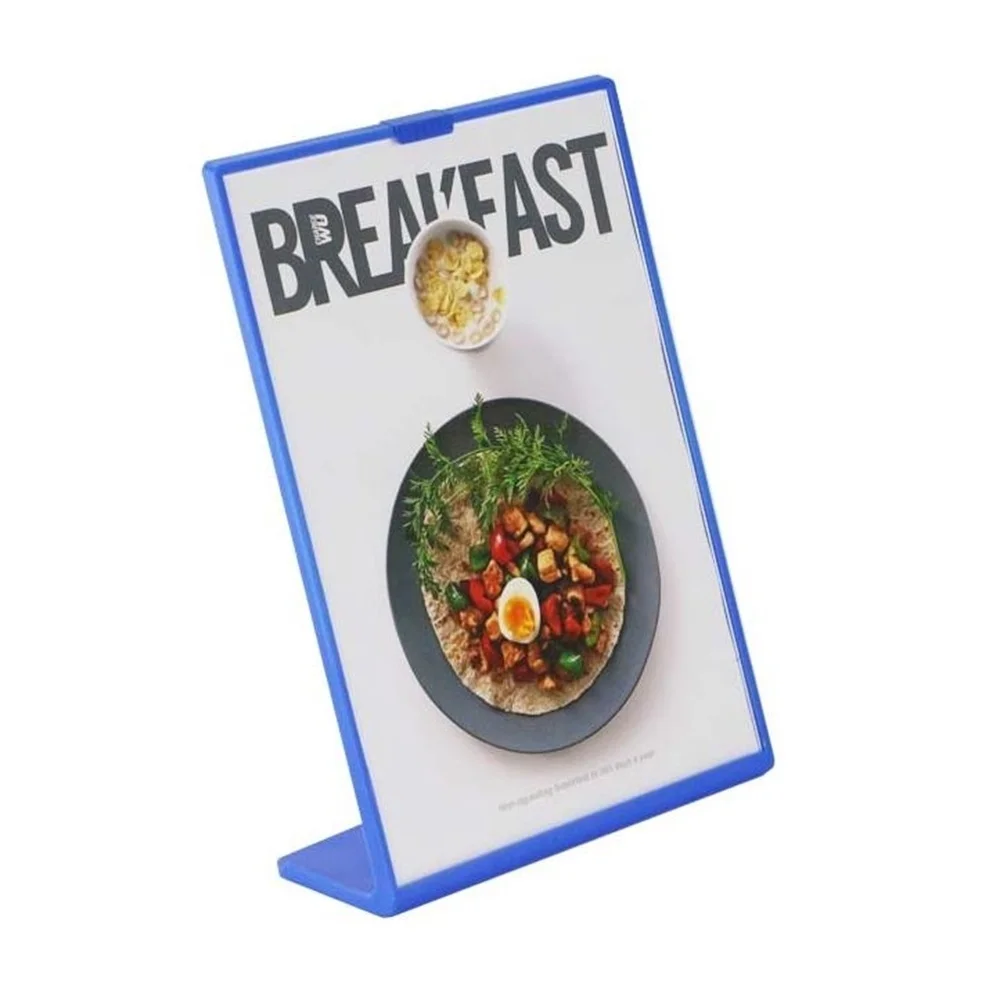 

A4 Acrylic Cover Pp L Label Stand Sign Price Menu Card Display Rack Menu Table Frame Picture Photo Display Rack Table Desktop