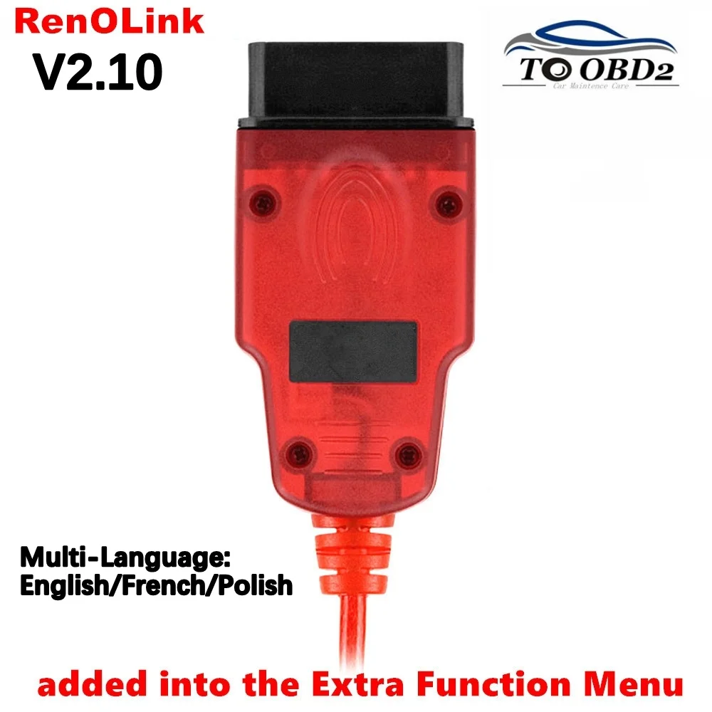 Renolink V2.10 OBD2 Car Diagnostic Auto Tool ECM UCH Key ECU Programmer Tool Added Extra Function for Renault