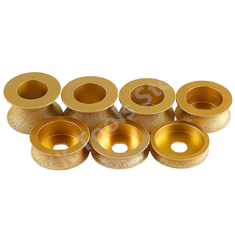 Imagem -03 - Diâmetro 75 mm Semicírculo Brasagem Roda Redonda Borda de Diamante Perfil Rebolo Semi-circular Borda Vidro Cerâmica Moagem 1pc