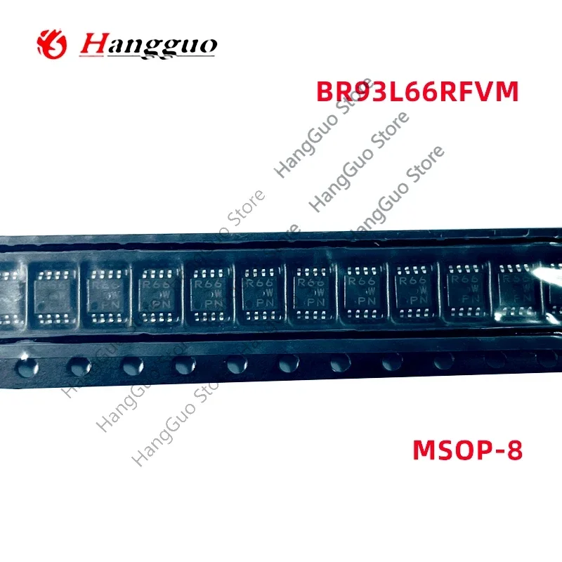 10pcs 50pcs 100pcs/lot Brand new and original   BR93L66RFVM C66 R66 93C66 93C66C-I/MS R66W MSOP8 EEPROM IC Chip