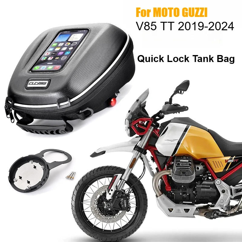 Tank Bags for MOTO GUZZI V85 TT V85TT Quick Lock Motorcycle Waterproof Luggage Navigation Racing Bag Backpack Top Case