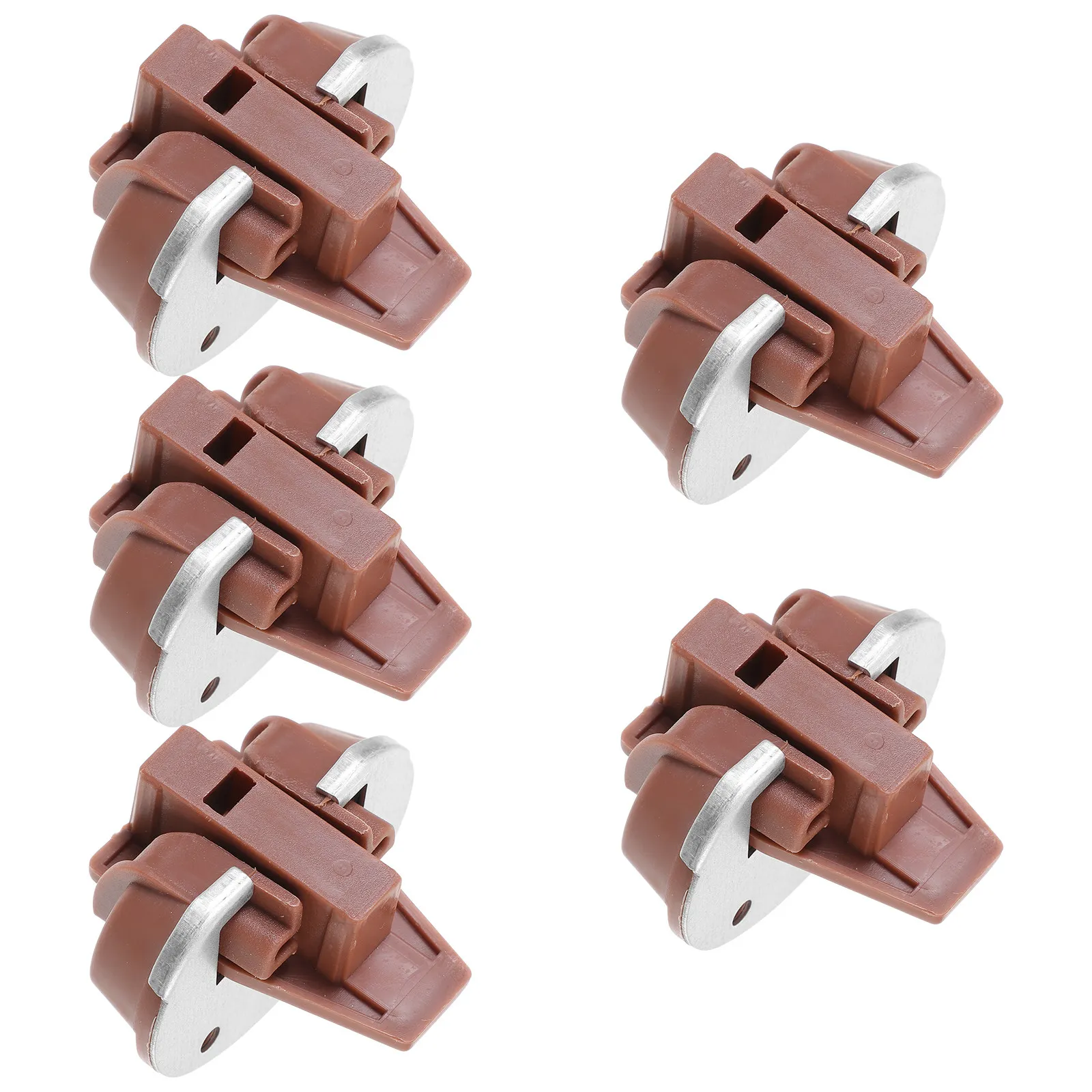 5 Sets First Drawer Rails Runners Glides Guides Stopper Bottom Mounted Slides Center Undermount Light Brown