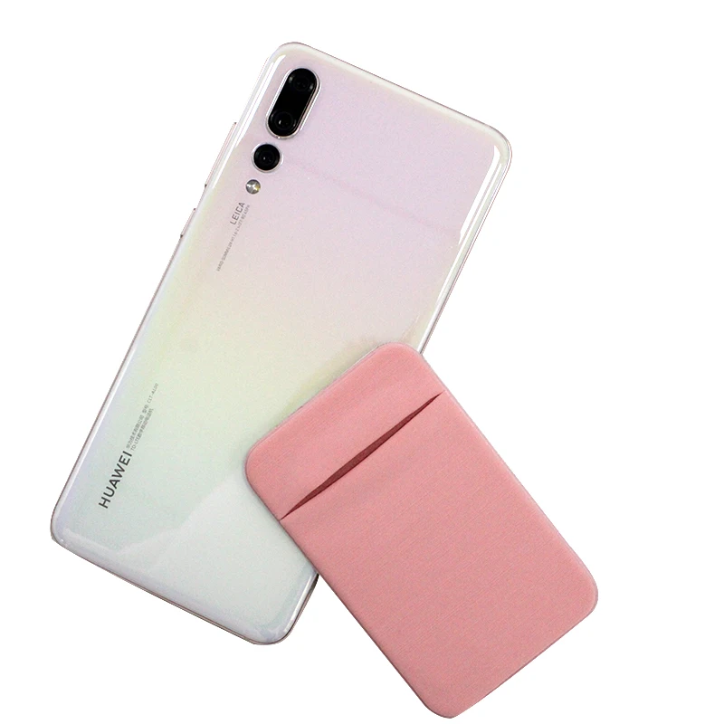 카드 지갑에 신축성 있는 휴대폰 포켓 스틱, 남녀공용 접착 스티커, 신용 카드 슬리브 파우치, 고품질