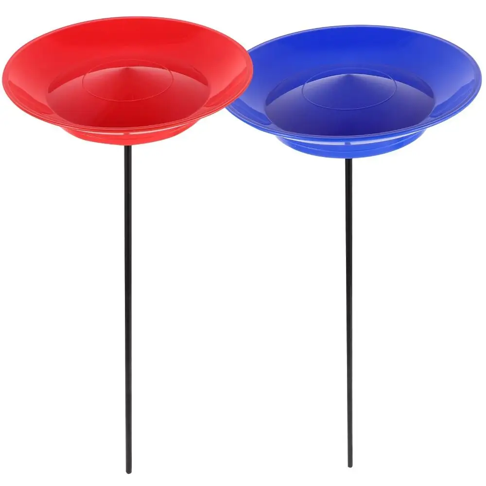 Assiettes de jonglage colorées avec bâtons – Accessoires d'entraînement pour la cirque – Assiettes rotatives en plastique pour l'entraînement et le divertissement