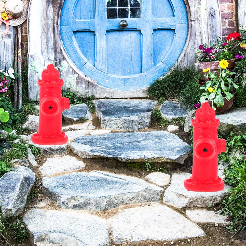 10Pcs Traffic Sign Mini Fire Hydrant Realistic Simulated Resin Fire Hydrant Decoration Micro Landscape Sand Table Props
