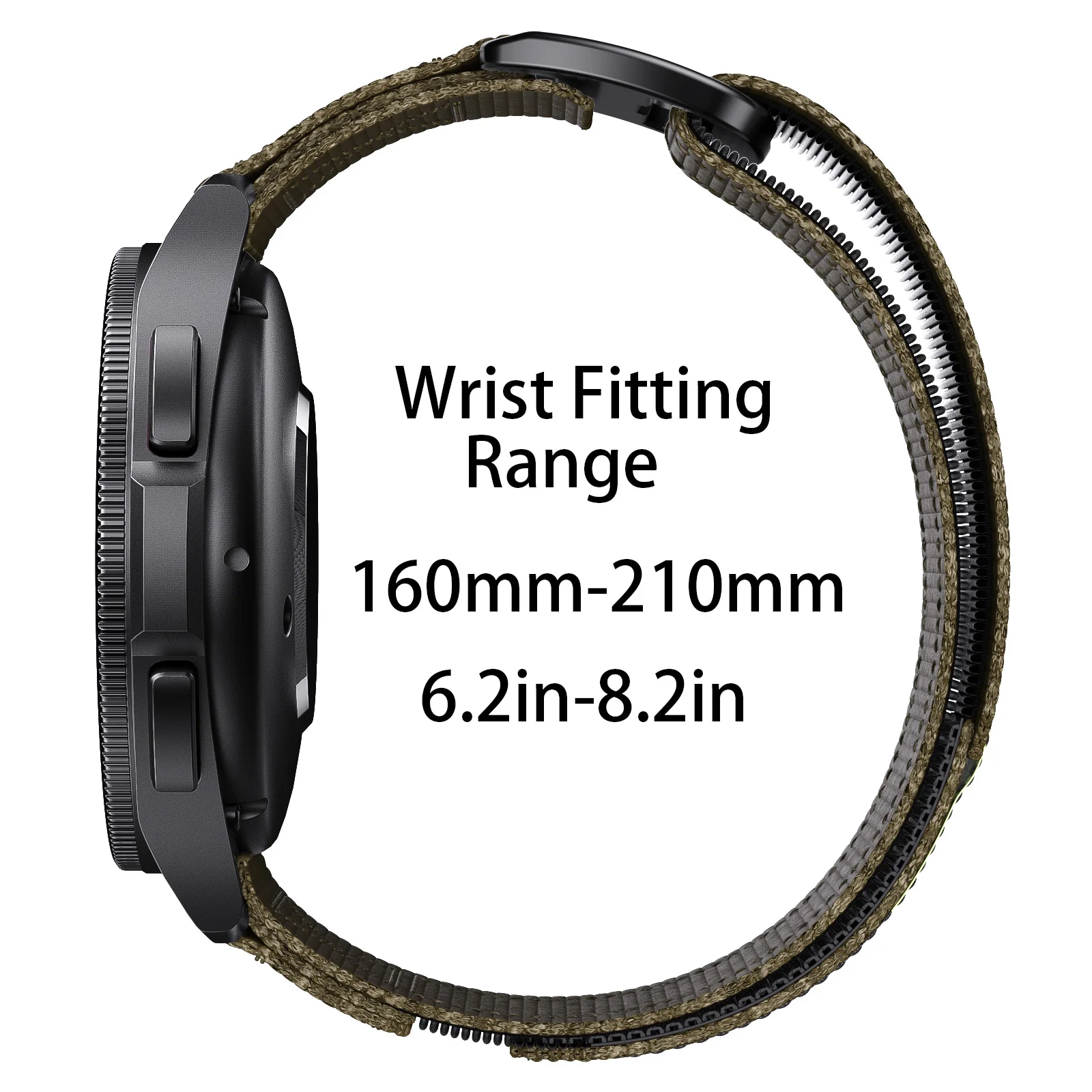 20mm 22mm Nylon Watch Strap for Garmin Forerunner 245/255/265, 20mm 22mm Universal Watch Band for Garmin vivoactive 3 MUSIC image 3